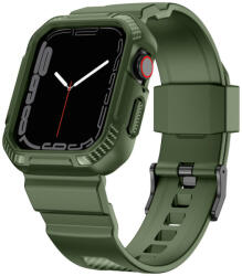 Kingxbar Husa Kingxbar CYF537 2in1 Apple Watch SE8-1 45-42 mm cu curea Verde (6959003507754)