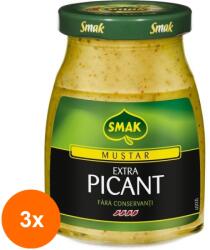 Smak Set 3 x Mustar Extra Picant, Smak, 180 g