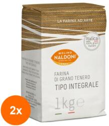 Naldoni Set 2 x Faina din Grau Tanar Integrala, Naldoni, 1 kg