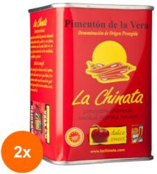 La Chinata Set 2 x Paprika Afumata Dulce in Cutie Metalica, la Chinata, 70 g