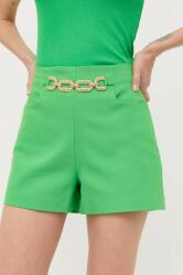 Morgan pantaloni scurti femei, culoarea verde, cu imprimeu, high waist PPYX-SZD0WW_77X