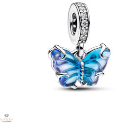 Pandora Kék muranói üveg pillangó függő charm - 792698C01