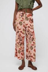 Medicine pantaloni femei, culoarea roz, lat, medium waist ZPYX-SPD811_39A