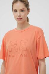 P. E Nation tricou din bumbac culoarea portocaliu PPYX-TSD2RP_24X