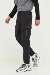 Nicce pantaloni de trening culoarea negru, neted PPYX-SPM0LF_99X