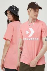 Converse tricou din bumbac culoarea roz, cu imprimeu PPYX-TSU027_42X