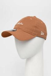 New Era șapcă de in culoarea maro, cu imprimeu PPYX-CAU0KZ_88X
