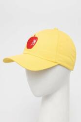United Colors of Benetton șapcă de baseball din bumbac culoarea galben, cu imprimeu PPYX-CAU05M_11X