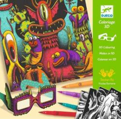 DJECO Atelier de colorat 3D Djeco, Monstruleti simpatici (DJ08651) - Technodepo