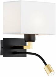 Argon 1051 | Bill-AR Argon falikar lámpa kapcsoló flexibilis 1x E27 + 1x LED 560lm súrolt arany, matt fekete, fehér (1051)