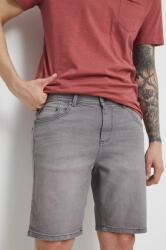 Medicine pantaloni scurti jeans barbati, culoarea gri ZPYX-SZM097_90J
