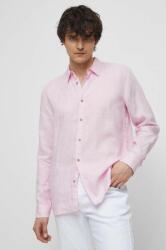 MEDICINE camasa de in barbati, culoarea roz, cu guler clasic, regular ZPYX-KDM900_03X