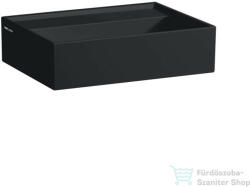 Laufen Kartell 45x34 cm-es csiszolt aljú mosdó csaplyuk és túlfolyó nélkül, matt fekete H8183307161121 (H8183307161121)