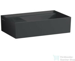 Laufen Kartell By Laufen 46x28 cm-es kézmosó, csaplyukk és túlfolyó nélkül, speciális rejtett lefolyóval, graphite matt H8153357581121 (H8153357581121)