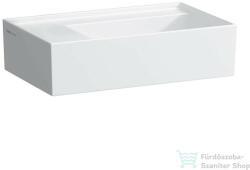 Laufen Kartell By Laufen 46x28 cm-es kézmosó, csaplyukk és túlfolyó nélkül, speciális rejtett lefolyóval, LCC Active bevonattal, fehér H815335A001121 (H815335A001121)