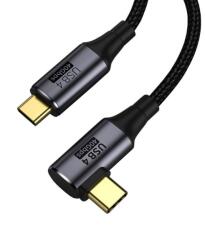  Cablu USB4 Gen3x2 40Gbps 8K60Hz 240W drept/unghi 90 grade T-T 0.8m, ku4cu08 (KU4CU08)