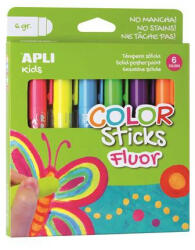 APLI Tempera kréta készlet, APLI Kids "Color Sticks Fluor", 6 fluoreszkáló szín (COLCA14404)
