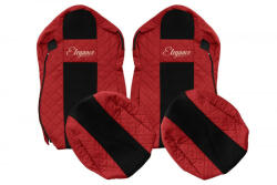  Méretpontos Iveco bőr üléshuzat STRALIS S-WAY Piros