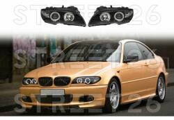 TUNING-TEC Faruri compatibile cu BMW Seria 3 E46 03-06 Coupe Cabrio Angel Eyes CCFL Negru (6666)