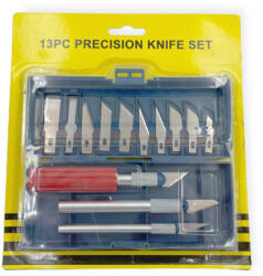  Modellező kés és szike készlet, fém, 13 db