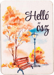 Valex Decor 4db. "Helló ősz" feliratos dekor fa tábla 7 x 5cm (GV04-532)