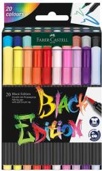 Faber-Castell Markere cu varf pensula FABER-CASTELL Black Edition, 20 buc/set