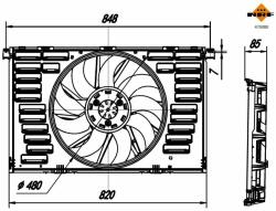 NRF Ventilator, radiator NRF 470080 (470080) - automobilus