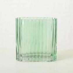 Boltze Home Vaza din sticla lalea, verde, set 2 bucati (1012589)