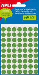 APLI Etikett, 8 mm kör, kézzel írható, színes, APLI, zöld, 288 etikett/csomag (LCA2047) - bestoffice