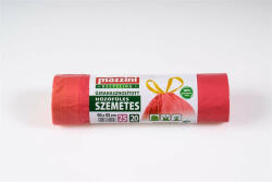 Mazzini Szemeteszsák, újrahasznosított, húzófüles, 25 l, 20 db, 50x55 cm, 16 , MAZZINI, piros (KHK914) - bestoffice