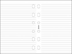 FILOFAX Kalendárium betét, jegyzetlap, pocket méret, vonalas, FILOFAX, fehér (NFX213008) - bestoffice