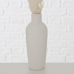 Boltze Home Vaza decorativa din portelan Bianca, flori uscate, inaltime 16 cm (2033026-pattern2)