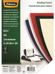 Fellowes Hátlap, A4, 250 g, matt, FELLOWES "Delta", piros, 100 db (5370305) - bestoffice