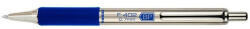 Zebra Golyóstoll, 0, 24 mm, nyomógombos, rozsdamentes acél, kék tolltest, ZEBRA "F402", kék (TZ45842) - bestoffice