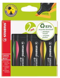 STABILO Szövegkiemelő készlet, 2-5 mm, STABILO "Green Boss", 4 különböző szín (6070/4) - bestoffice