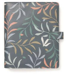 FILOFAX Kalendárium, gyűrűs, betétlapokkal, A5, FILOFAX "Botanical", sötétkék (FX-022646) - bestoffice