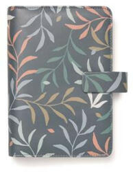 FILOFAX Kalendárium, gyűrűs, betétlapokkal, personal méret, FILOFAX "Botanical", sötétkék (FX-022645) - bestoffice