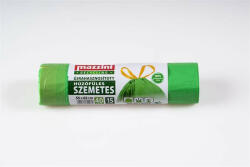 Mazzini Szemeteszsák, újrahasznosított, húzófüles, 40 l, 15 db, 55x62 cm, 16 , MAZZINI, zöld (104145) - bestoffice