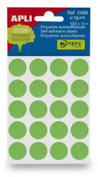 APLI Etikett, 19 mm kör, kézzel írható, színes, APLI, zöld 100 etikett/csomag (2066) - bestoffice