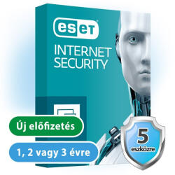 ESET Internet Security (5 gépre, 1 évre) online vírusirtó szoftver (eset_internet_security_5pc)