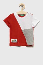 Benetton gyerek pamut póló piros, nyomott mintás - piros 62 - answear - 5 590 Ft
