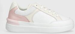 Tommy Hilfiger bőr sportcipő EMBOSSED COURT SNEAKER rózsaszín, FW0FW07297 - rózsaszín Női 37