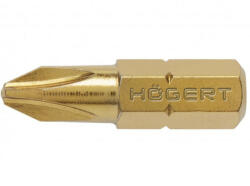 Högert Technik Bit készlet, PH2 25 mm, titán bevonat, 5 darabos (HT1S382)