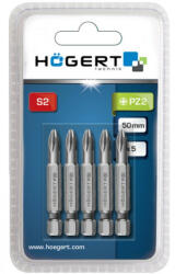 Högert Technik Bit készlet, PZ2, 50 mm, 5 darabos (HT1S322)