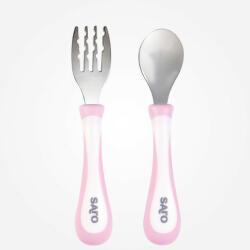Saro Baby Set Lingurita Ergonomica Somon (5195-S) Set pentru masa bebelusi