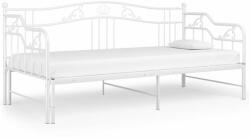 vidaXL fehér fém kihúzható kanapéágy-keret 90 x 200 cm (324765) - pepita