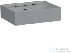 Laufen Kartell By Laufen 46x46 cm-es csiszolt aljú mosdó 3 csaplyukkal, túlfolyó nélkül, matt szürke H8183317591581 (H8183317591581)