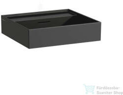 Laufen Kartell By Laufen 50x46 cm-es csiszolt aljú mosdó csaplyuk nélkül, graphite matt H8163327581091 (H8163327581091)