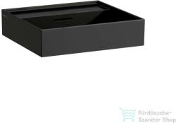 Laufen Kartell By Laufen 50x46 cm-es csiszolt aljú mosdó csaplyuk nélkül, matt fekete H8163327161091 (H8163327161091)