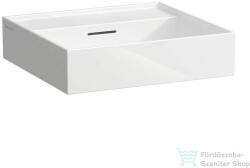 Laufen Kartell By Laufen 50x46 cm-es csiszolt aljú mosdó csaplyuk nélkül, LCC Active bevonattal, fehér H816332A001091 (H816332A001091)